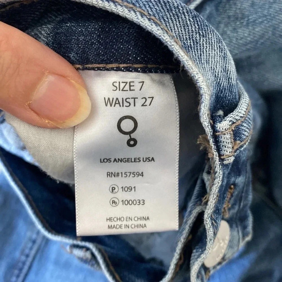 Insane gene 90s loose wide straight jeans with slits at bottom hem - Picture 11 of 12